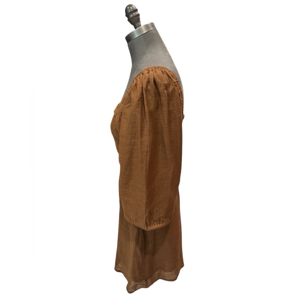 Faithfull The Brand Venezia Mini Dress Cinnamon Size S - Picture 6 of 16